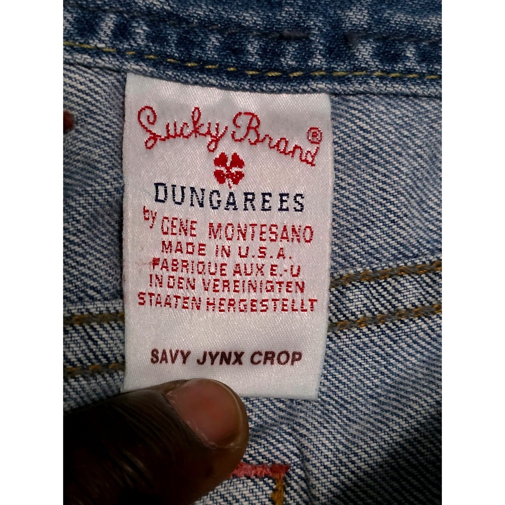 Lucky Brand Blue Jeans Womens 14/32 Light Wash Distressed Cropped Capri Wide Leg - Picture 10 of 11
